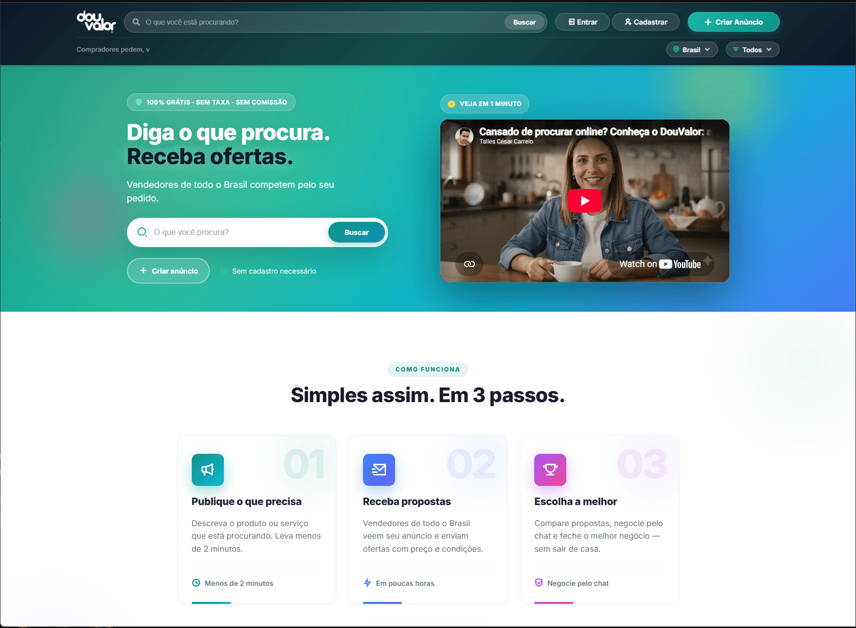 Captura do site Dou Valor